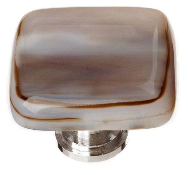 Sietto Cirrus white with brown knob with polished chrome base