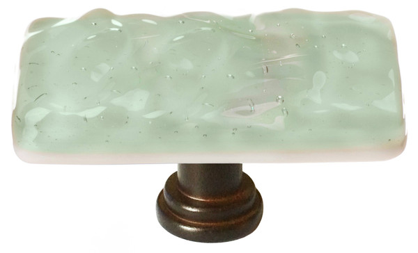 Sietto Glacier spruce green long knob with oil rubbed bronze base