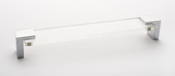 Sietto Affinity 8" pull clear with polished chrome base