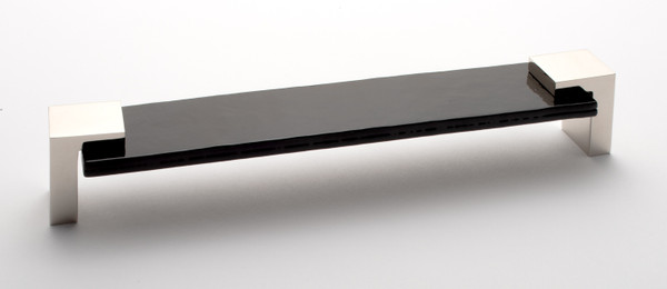 Sietto Affinity 8" pull black with polished chrome base
