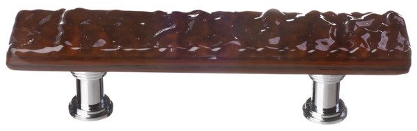 Sietto Glacier woodland brown pull with polished chrome base