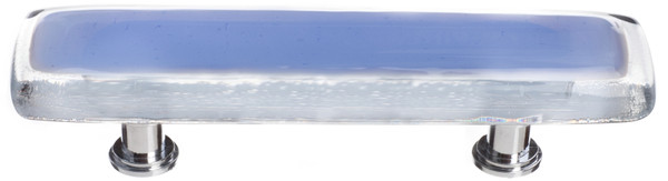 Sietto Reflective sky blue pull with polished chrome base