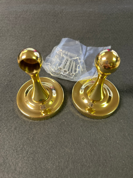 Towel Bar Holder Post Only Kelsie Polished Brass