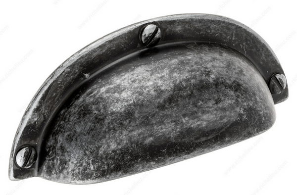 Richelieu Traditional Metal Cup Pull - 6440 Antique Iron - 64mm