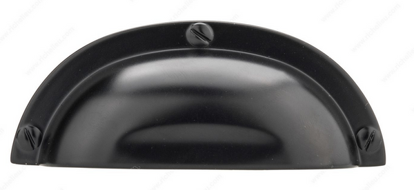 Richelieu Traditional Metal Cup Pull - 6440 Matte Black - 64mm