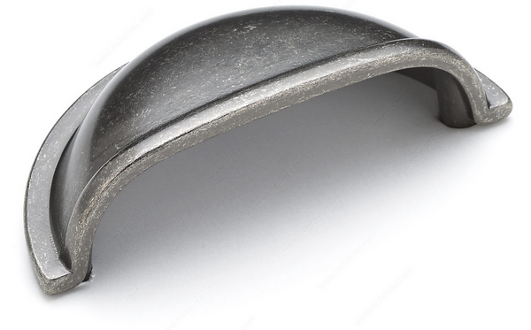 Richelieu Traditional Brass Cup Pull - 3038 Pewter - 3"