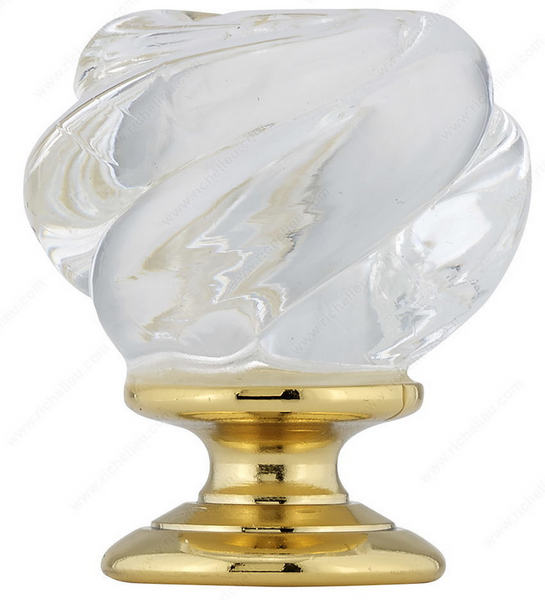 Richelieu Traditional Murano Glass and Metal Knob - 9030