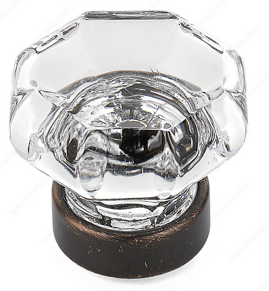 Richelieu Eclectic Crystal and Metal Knob - 1007
