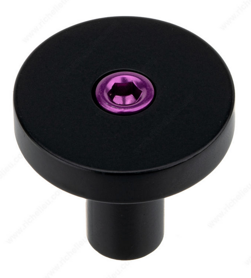Richelieu Modern Metal Knob - 2079 - Matte Black - 30 mm
