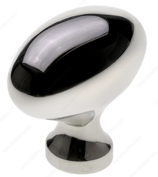 Richelieu Traditional Metal Knob - 4443 - Polished Nickel - 50 mm