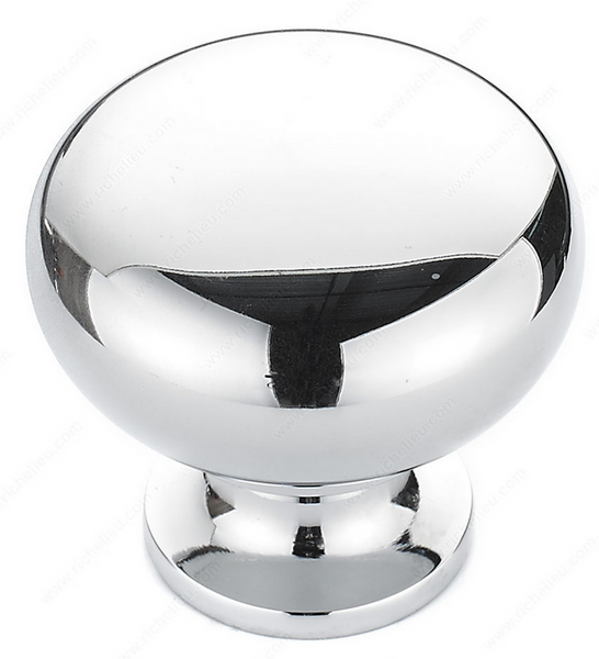 Richelieu Traditional Brass Knob - 3923 - Chrome - 32 mm