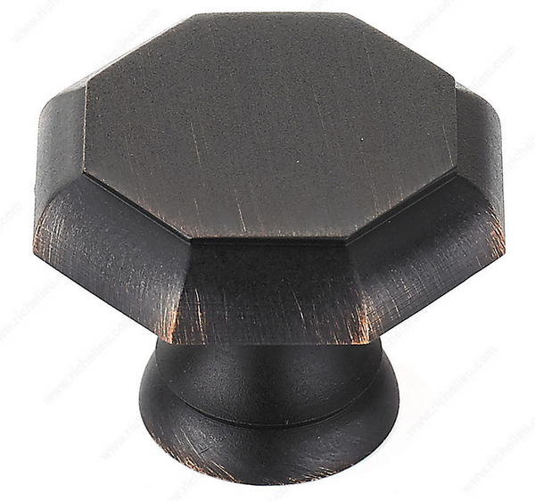 Richelieu Transitional Brass Knob - 146 - Brushed Oil-Rubbed Bronze - 30 mm