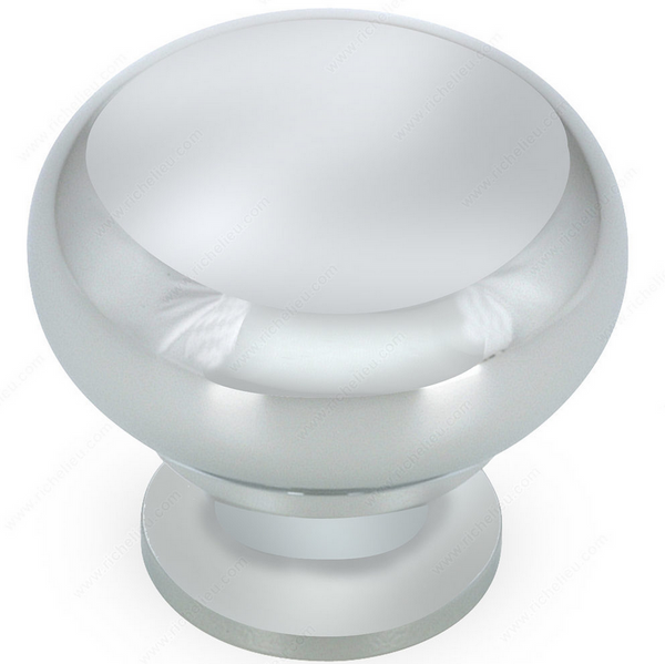 Richelieu Traditional Brass Knob - 4923 - Matte Chrome - 32 mm