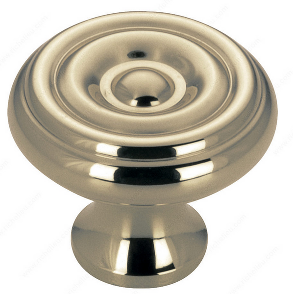 Richelieu Traditional Brass Knob - 1430 - Antique English - 32 mm