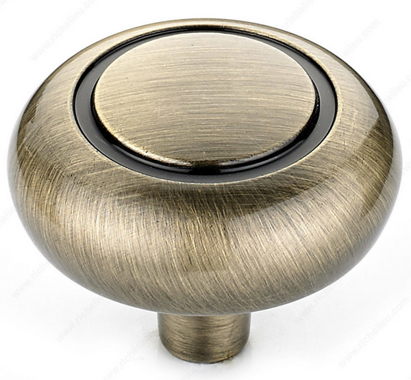 Richelieu Traditional Metal Knob - 209 - Antique English - 32 mm