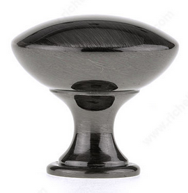 Richelieu Modern Metal Knob - 9041 - Black Stainless Steel - 25 mm