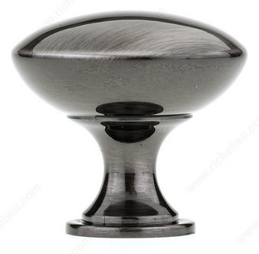 Richelieu Modern Metal Knob - 9041 - Black Stainless Steel - 40 mm