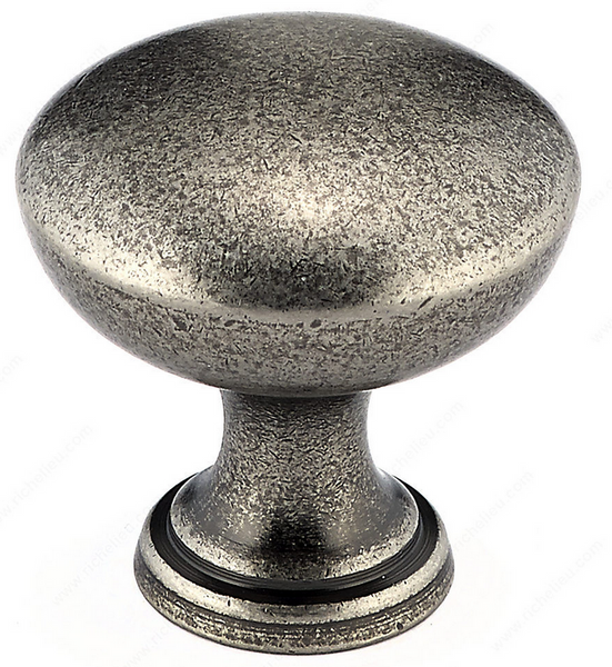 Richelieu Traditional Metal Knob - 2391 - Pewter - 30 mm