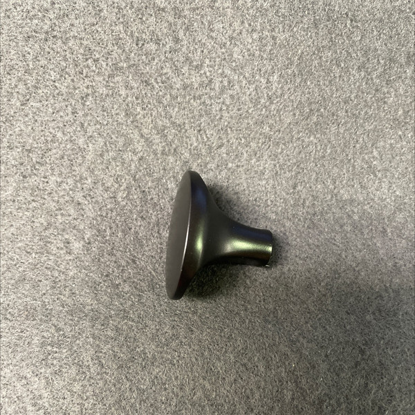 (12 Pack) 1-1/4" Simply Smooth Oval Knob Flat Black