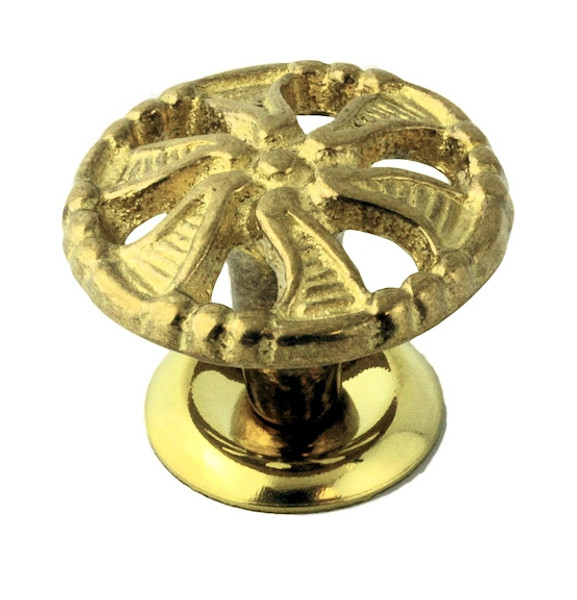 Solid Polished Brass Knob with Backplate
K32-K1BSB