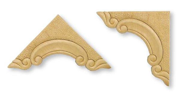 Single Birch Wood Corner Accent Applique
B258