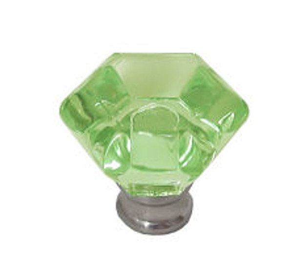 Light Coke Bottle Green Acrylic Knob with Satin Nickel Base
LQ-085-03-3754
