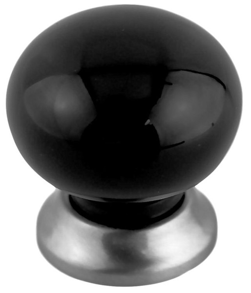 Jet Black and Brushed Nickel Knob
P3568-BLK