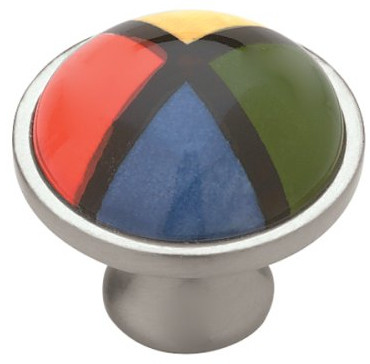 Brushed Satin Pewter with Ceramic Detail Knob
L-PBF132Y-MIX-C