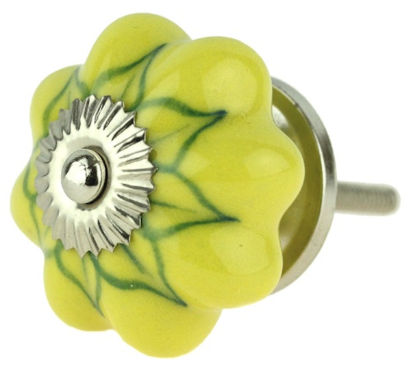 Yellow with Green Flower Design Ceramic Knob
DL-MHPK-0086