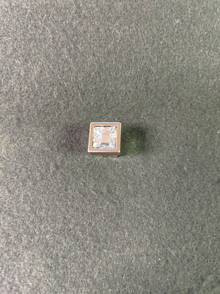 (12 Pack) 1/2" Swarovski Clear Crystal Knob Polished Nickel