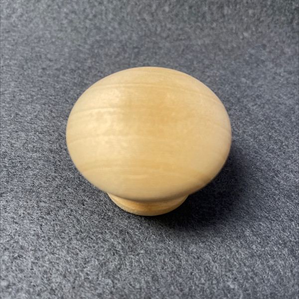 (12 Pack) 1-1/2" Large Wood Knob Unfinished Birch