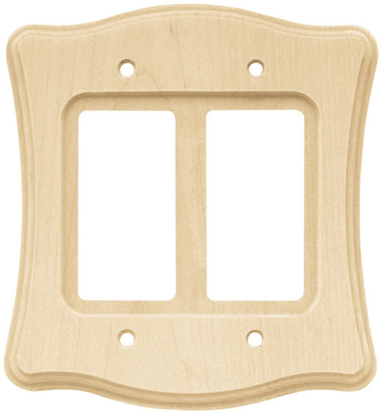 (12 Pack) Wholesale Case Lot (50) - Wood Scalloped Double Decorator - Unfinished