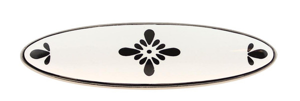 Satin Nickel Pull with Ceramic Detail
CB-PBF655T-BL-C