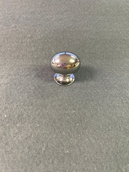 (12 Pack) 1-3/8" Oval Knob Chrome