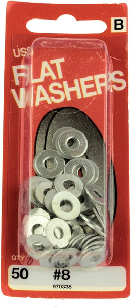(12 Pack) USS Flat Washers - 50 Pack