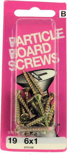 (12 Pack) #6 x 1" Particle Board Screws - 19 Pack