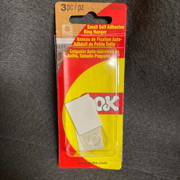 (12 Pack) Case Lot (144) Small Self Adhesive Rung Hanger (3-pcs)