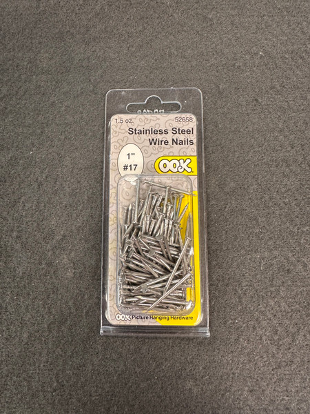 (12 Pack) Case Lot (60) 1" #17 Stainless Steel Wire Nails