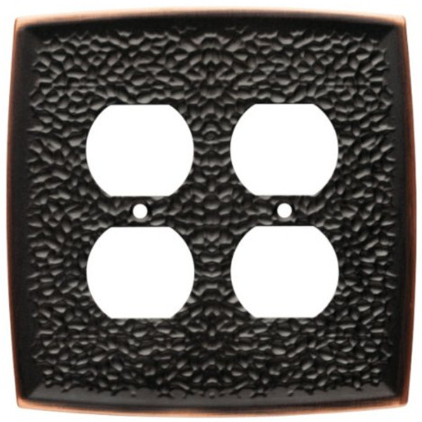 Venetian Bronze with Copper Highlights Hammered Wall Plate
L-144031