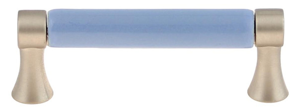 Brushed Pewter Pull with Light Blue Ceramic
L-PBF455-SYB-C
