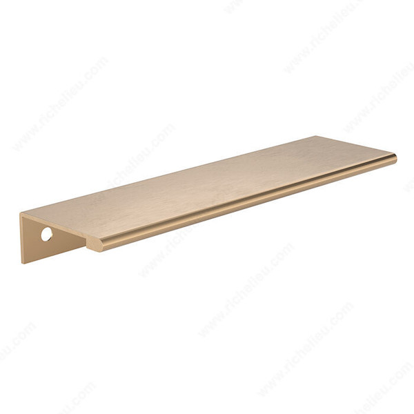 Modern Aluminum Edge Pull - 9898 - 128 mm - Brushed Champagne Bronze