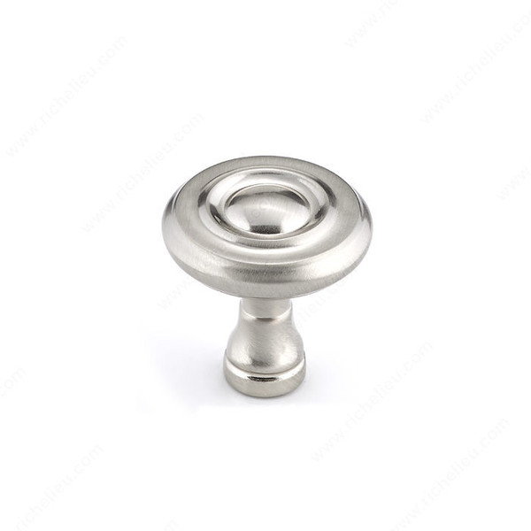 Traditional Metal Knob - 740 - Brushed Nickel