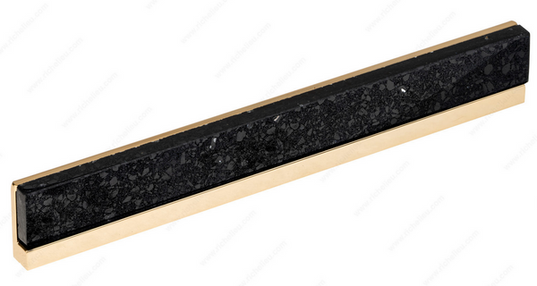 Richelieu Modern Terrazzo and Metal Pull - 4315 - Gold, Black - 192 mm