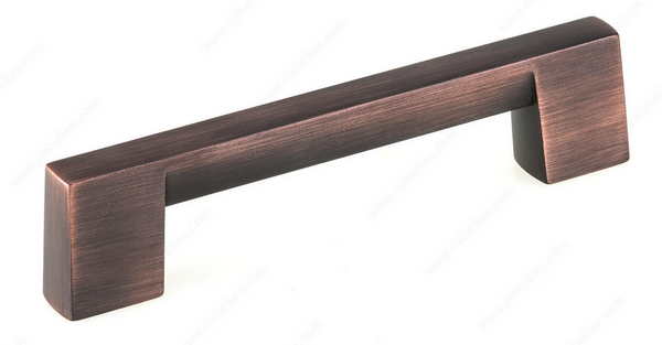 Richelieu Modern Metal Pull - 8607 - Brushed Oil-Rubbed Bronze - 128 mm