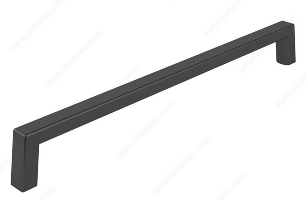 Richelieu Modern Metal Pull - 107 - Matte Black - 8 in