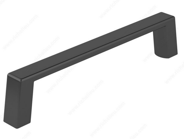 Richelieu Modern Metal Pull - 107 - Matte Black - 4 in