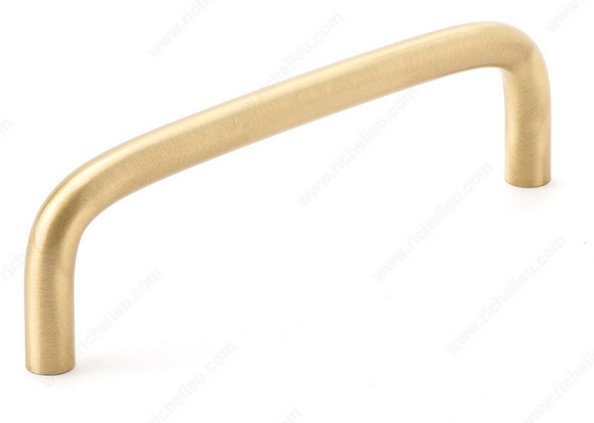 Richelieu Functional Brass Pull - 5 - Satin Brass - 4 in