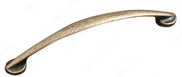 Richelieu Traditional Metal Pull - 8290 - Burnished Brass - 128 mm