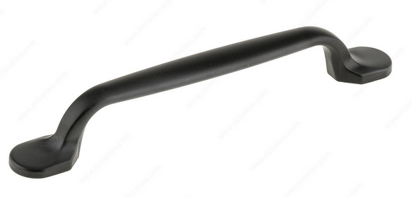 Richelieu Traditional Metal Pull - 2377 - Matte Black - 128 mm
