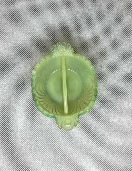 Caprice Divided Footed Salt Dip Seamist